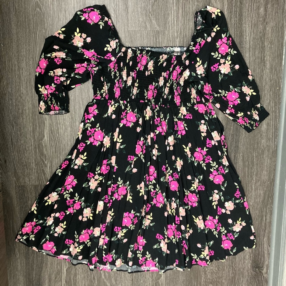 Torrid 3 Challis Smocked Skater Dress